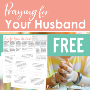 Praying for your husband - Pray for your husband using this prayer calendar and Scripture cards!