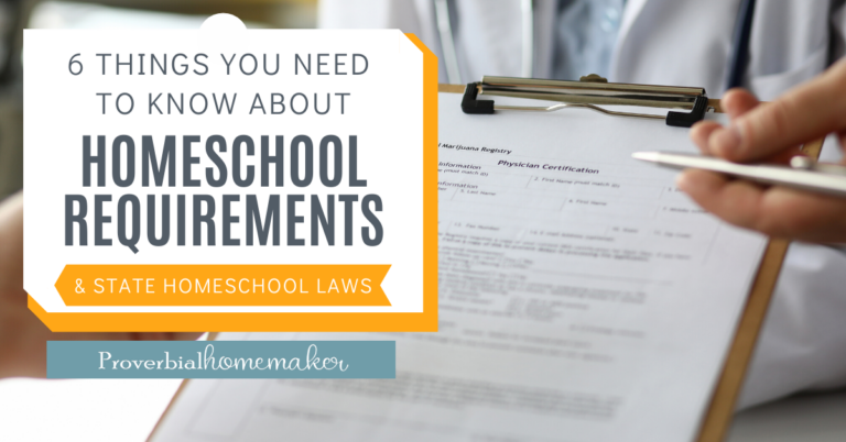 It's important that you are familiar with your homeschool requirements and state laws. Find out 6 things you need to know before you start homeschooling!