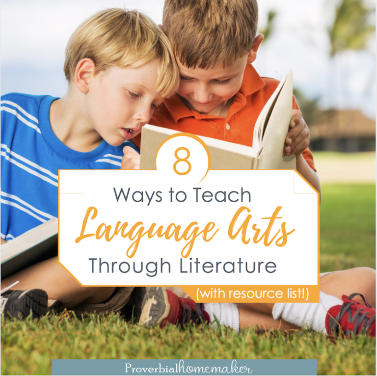 Did you know you can teach language arts with literature? It's true! Simplify your homeschool by teaching language arts using living books. #homeschool #homeschooling #homeschooltips