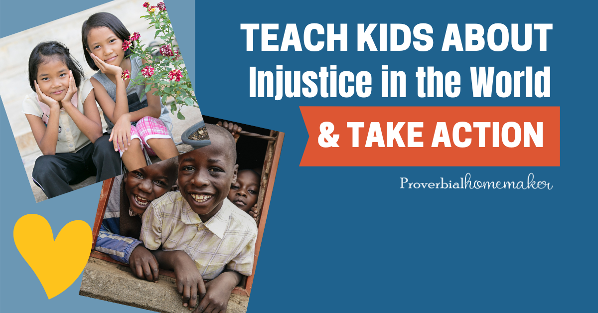 Teach kids about injustice in the world and take action! Check out these helpful discussion tips, Christ-centered resources, and more.