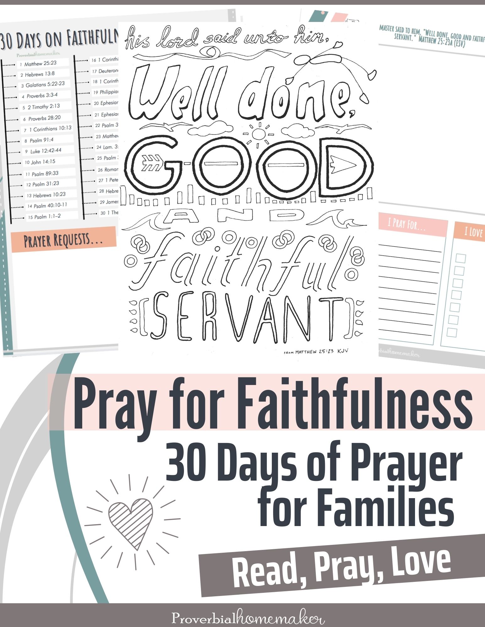 Praying for Faithfulness Scripture Printable