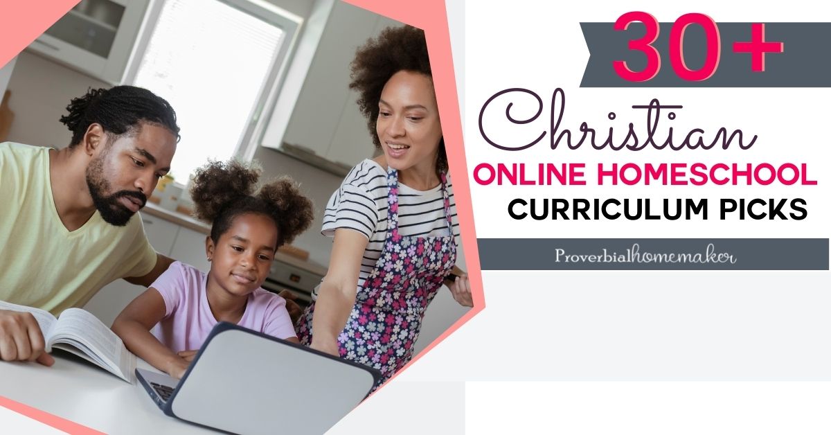 Looking for Christian online homeschool curriculum? Check out this big list of 30+ options and find the right fit for your homeschool!