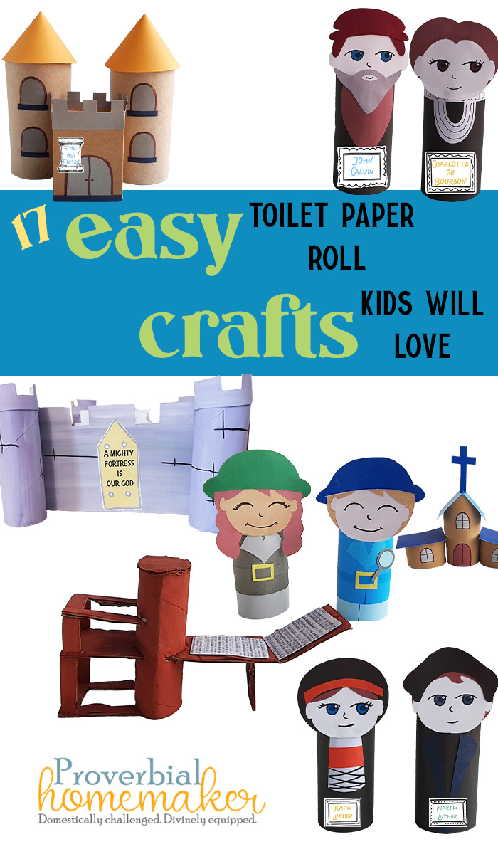 You kids will love these easy toilet paper roll crafts that teach church history, too!