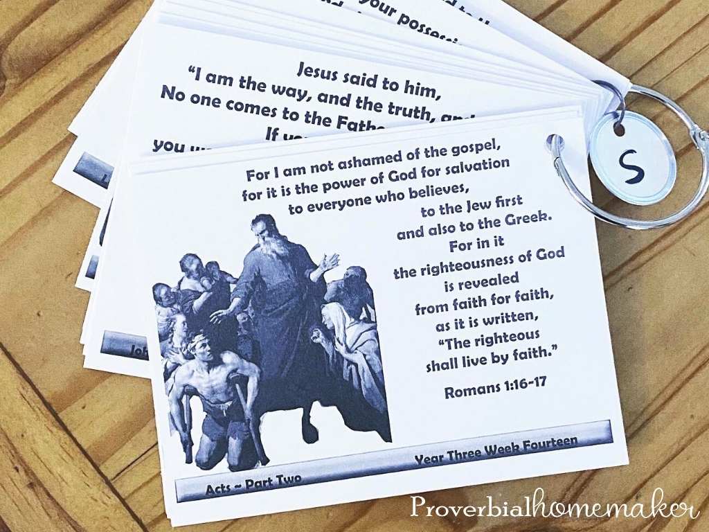 Bible memory verse cards from Bible Road Trip.
