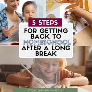 5 steps for getting back to homeschool after a long break