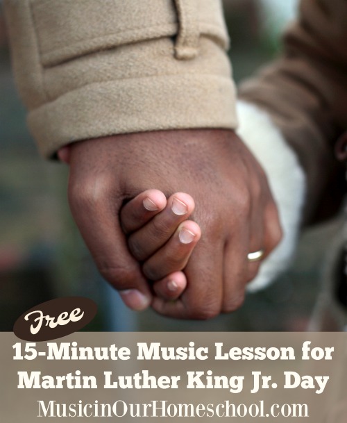 Music lesson and activities for Martin Luther King Jr. Day