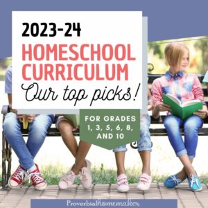 Top homeschool curriculum picks for the 2023-24 year from a mom of 6.