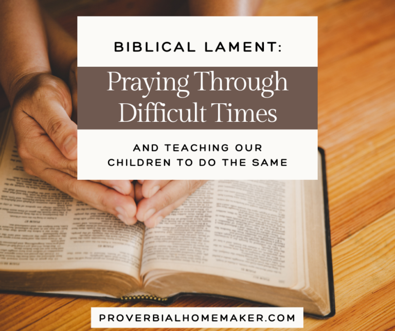 Biblical lament - A family Bible study and Scripture printable pack helping parents and their children pray through hard times.