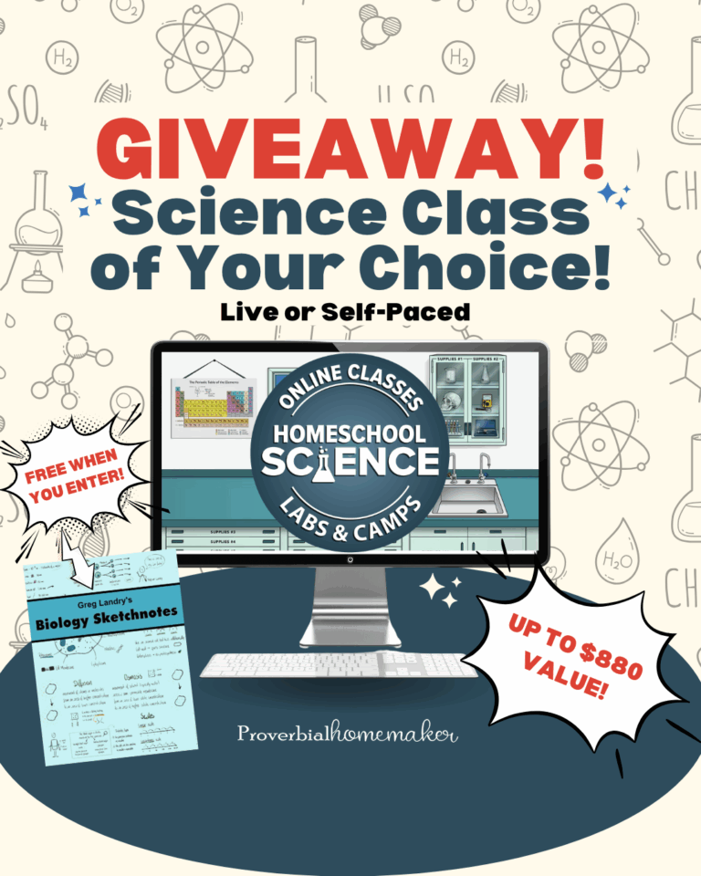 Science Class Giveaway from Greg Landry’s Homeschool Science! (Up to $880 value)
