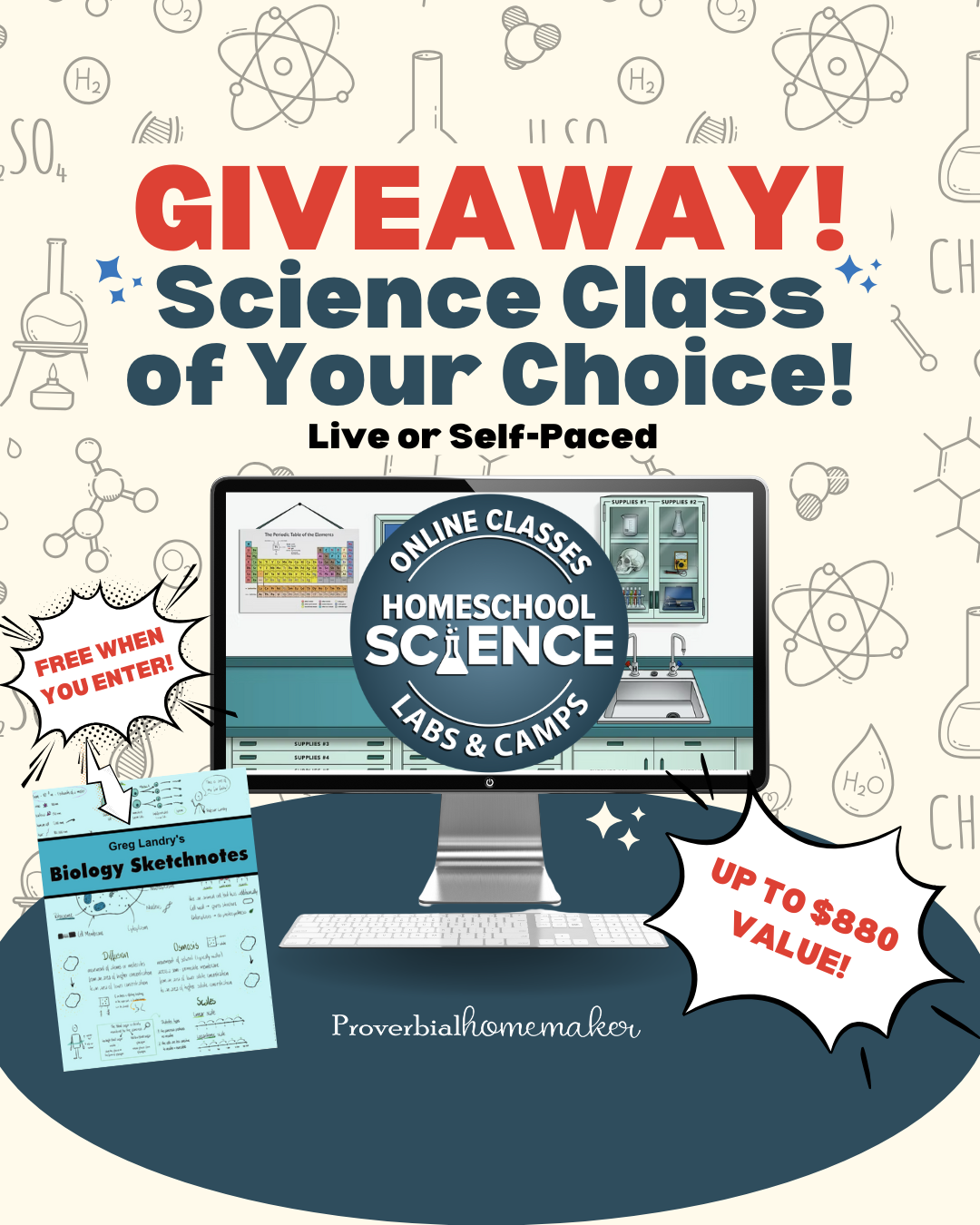 Science Class Giveaway from Greg Landry’s Homeschool Science! (Up to $880 value)